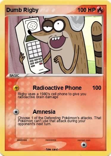 Pokémon Dumb Rigby 1 1 Radioactive Phone My Pokemon Card