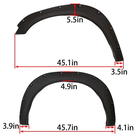 Iris Selectionテールライトpocket Rivet Style Fender Flares Compatible For Dodge Ram 1500 Fleetside 09