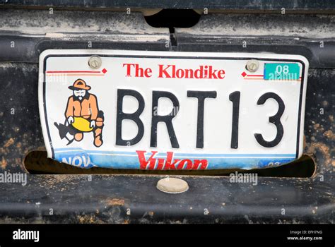 Yukon Territories Canada License Plate Stock Photo Alamy