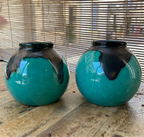 Proantic Paire De Vases Art Deco Massier Vallauris