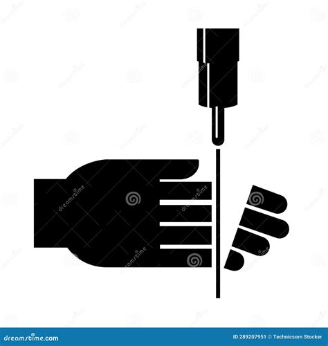 Keep Hand Away From Jet Black Icon Vector Illustration Isolate On