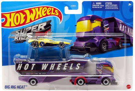 Mattel Hot Wheels Super Rigs Car And Truck Play Vehicles Purple 2 Count