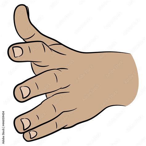 Human Hand Reaching Forward In Handshaking Gesture Empty Palm With