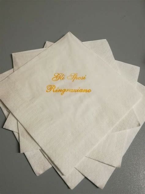 Tovaglioli Confettata Matrimonio Segnaposto Gli Sposi Ringraziano