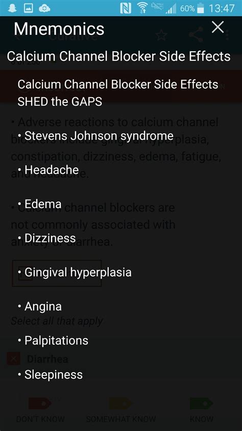 CCB medication side effects mnemonic. Shed the gaps | Calcium channel ...