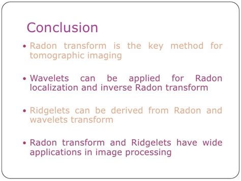 Radon Transform - image analysis