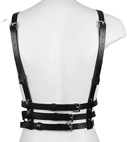 BDSMYOU Punk Harness Damen Leder Body Brust Harness Mit Dreifacher