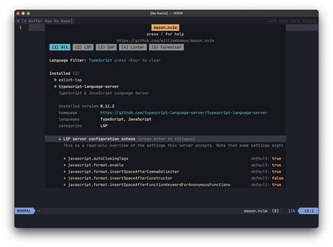 Williamboman Mason Nvim Neovim Plugin Developers Using Mason Nvim