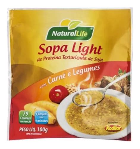 Sopa Light Carne E Legumes Kodilar 100g Kit 12 Unidades