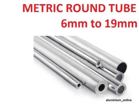 ALUMINIUM ROUND TUBE METRIC 6mm 8mm 10mm 12mm 13mm 14mm 15mm 16mm 18mm