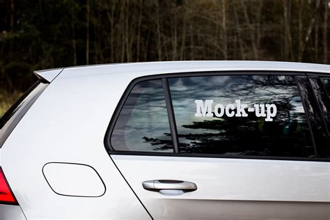 Car Mock Up Stickers Window Car Mockup Grafik Von Vetalstock · Creative