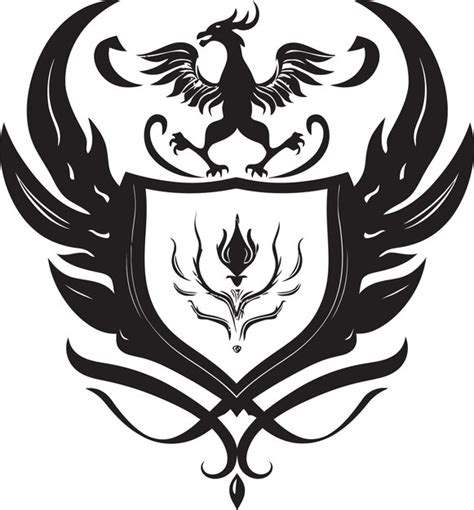 Premium Vector | Royal crest silhouette vector heraldic design ...