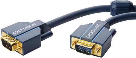 Clicktronic Vga Jack Cable M Gold Plated Connectors Blue X Vga