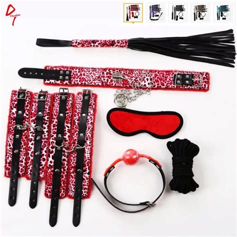 2016 New Adult Sex Products Tools 7pcs Set Sex Leather Fetish Bdsm