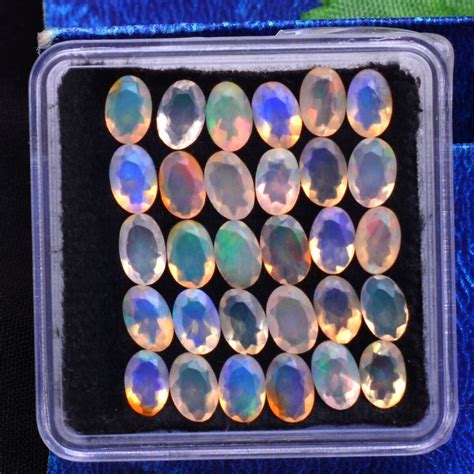 St Ck Nat Rlich Thiopische Opal Mm Mm Oval Facettiert Cut Lose