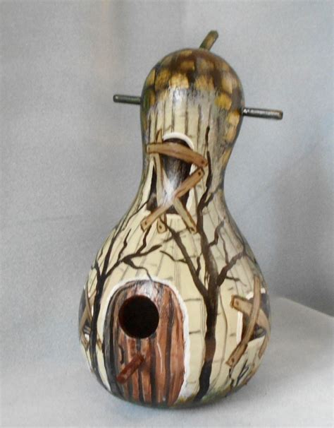 Hounted House Bird House Gourd By HouseOfGourds On Etsy Gourds