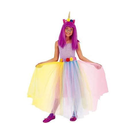 Disfraz de Unicornio Multicolor para niña