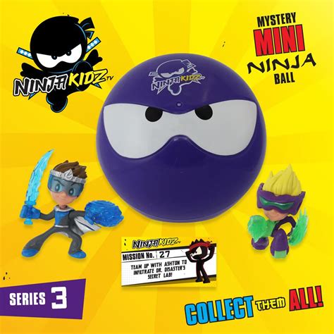 Ninja Kidz Mini Ninja Head Mystery Mini Ninja Ball SERIES 3