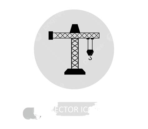 Crane Icon Symbol Construction Crane Vector Symbol Construction