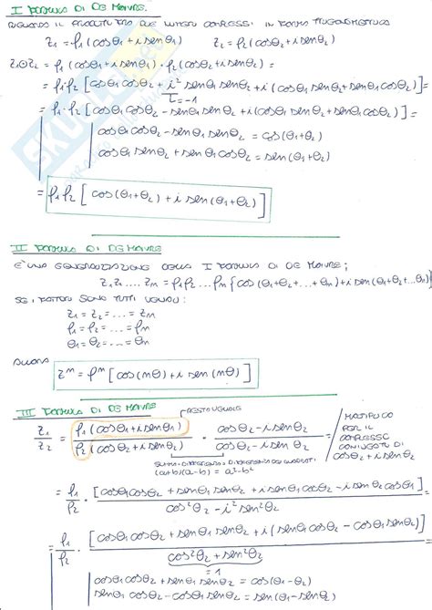 Algebra Lineare Riassunto Esame E Formulario Prof Vegni