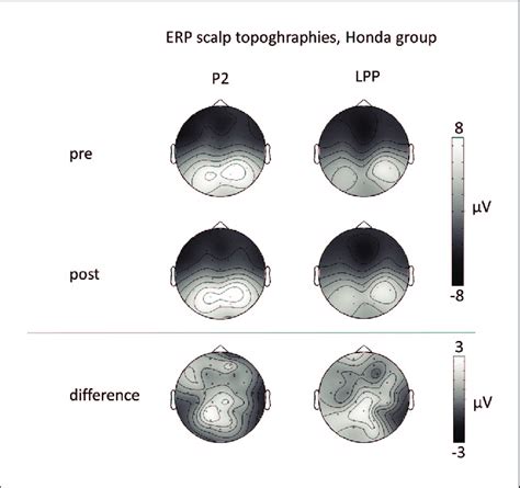 Grand Average Erp Scalp Topographies For The P2 And Lpp Components