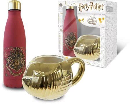 Zestaw prezentowy Harry Potter kubek 3D złoty znicz plus butelka