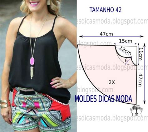 MOLDE DE BLUSA FÁCIL 72 Moldes Dicas Moda Costurando roupas