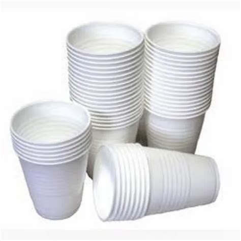 White Plain Plastic Disposable Cup Capacity Ml For Event And