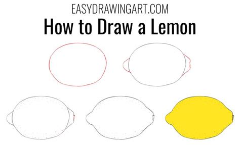 How To Draw A Lemon Easy Drawings Lemon Drawing Drawings