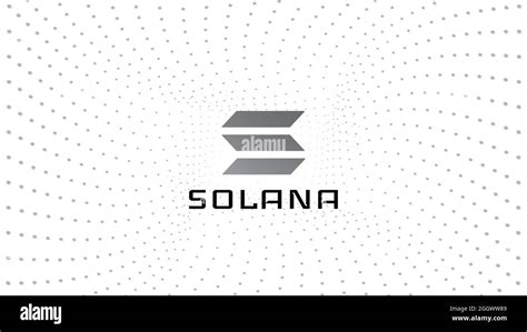 Solana Sol Token Symbol Cryptocurrency In The Center Of Spiral Of Dots