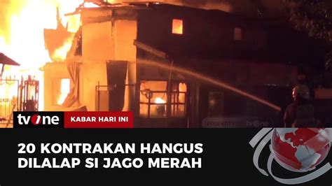 Kebakaran 20 Bangunan Kontrakan Diduga Akibat Korsleting Listrik