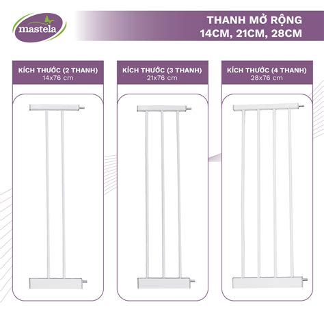 Thanh chắn cửa chắn cầu thang chính hãng Mastela D04 bảo vệ an toàn