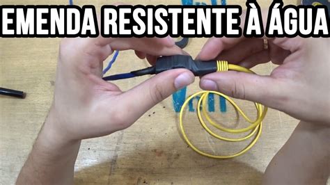 Como emendar de cabo de rede resistente à água chuva rj45 YouTube