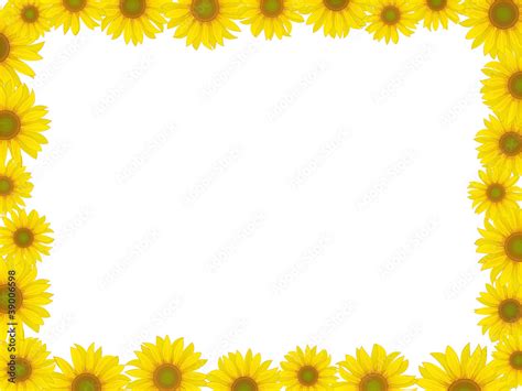 Sunflower Frame Stock Vector Adobe Stock