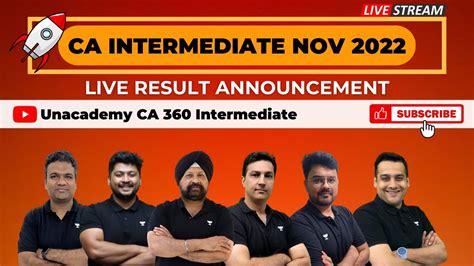 Results Live With Unacademy Team Ca Intermediate Nov Results Out