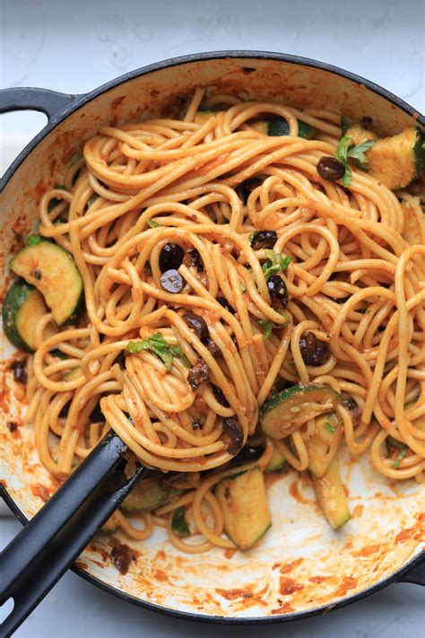 Olive And Courgette Pasta Lucy Lentils