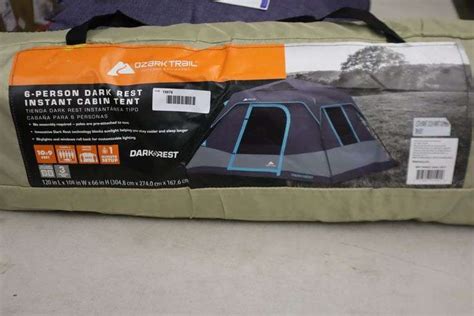 Ozark Trail 6 Person Dark Rest Instant Cabin Tent Matthews Auctioneers