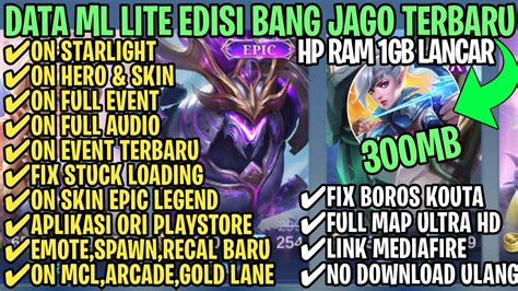 Data Ml Lite Full Event Mb Terbaru Patch Novaria Ml Lite Cara