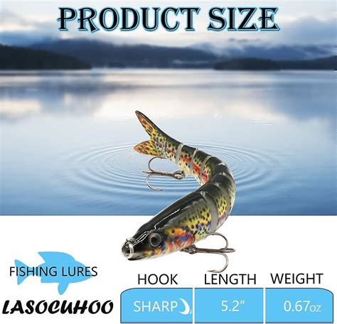 Fishing Lures For Bass Trout Multi Jointed Swimbaits Slow Sinking Bait