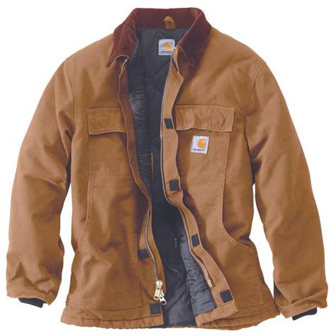 Carhartt Mens Duck Traditional Arctic Quilt Lined Jacket Brown M