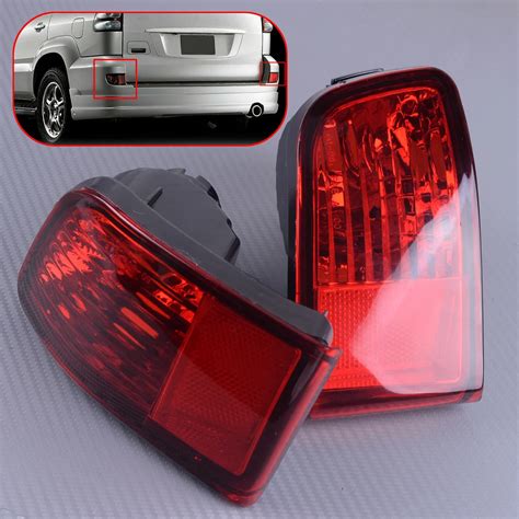 DWCX 1Pair Red Rear Bumper Fog Lamp Light Housing ABS Fit For Toyota