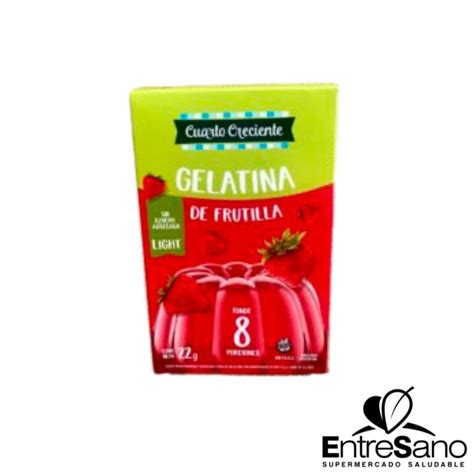 GELATINA FRUTILLA S TACC 22GR CUARTO CRECIENTE Entresano