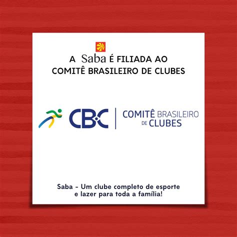 A Saba é vinculada ao Comitê Brasileiro de Clubes CBC SABA