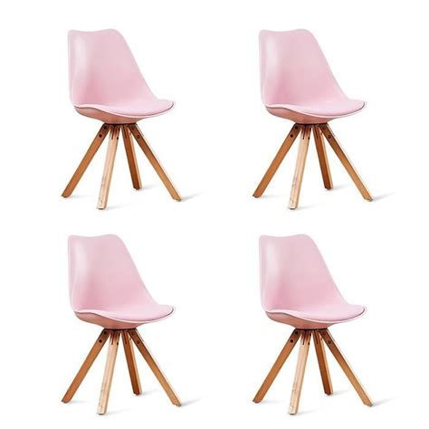 Lot De Chaises Scandinaves Roses Helsinki Designetsamaison