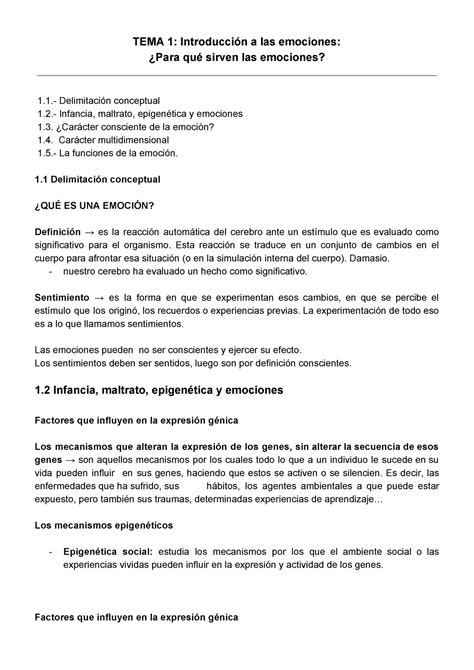 Tema 1 Introducción A Las Emociones Tema 1 Introducción A Las Emociones ¿para Qué Sirven Las