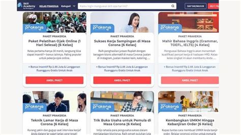 Besok Batas Akhir Pembelian Pertama Peserta Lolos Kartu Prakerja