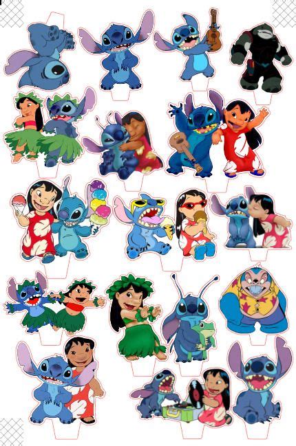 X Lilo And Stitch Edible Stand Up Cupcake Toppers Pre Cut Cake