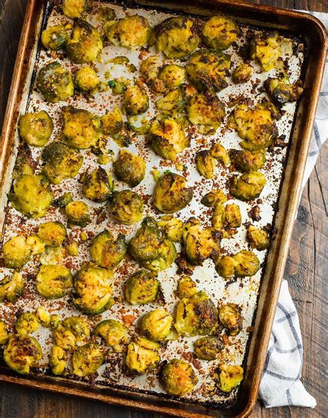 Smashed Brussels Sprouts {crispy And Delicious }