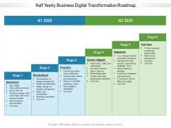 Half Yearly Business Digital Transformation Roadmap PowerPoint Slides