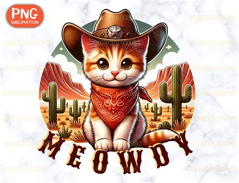 Meowdy Cat Funny Png Howdy Meme Png Graphic By Thngphakjsc · Creative